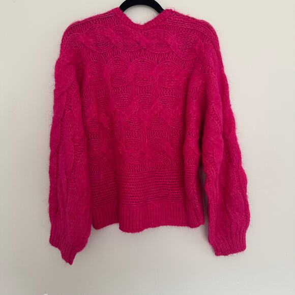 Farm Rio Pink Maxi Cable Knit Sweater - Picture 5 of 6